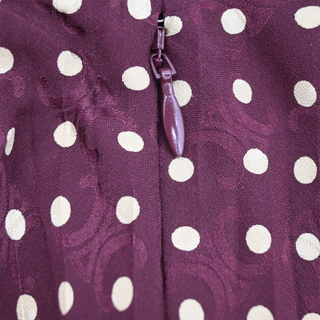 CELINE | Polka Dot Silk Pleated Skirt