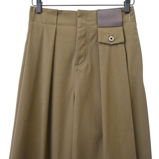 LOEWE | Khaki Green Gabardine Trousers
