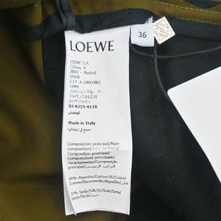 LOEWE | Khaki Green Gabardine Trousers