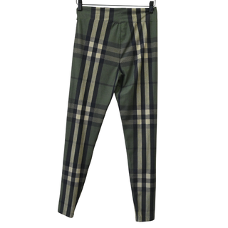 BURBERRY | Green Plaid Stretch Pants