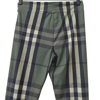 BURBERRY | Green Plaid Stretch Pants