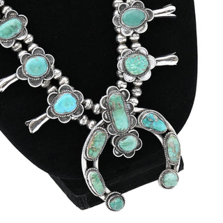 Vintage Navajo Style Squash Blossom Necklace
