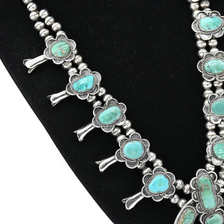 Vintage Navajo Style Squash Blossom Necklace