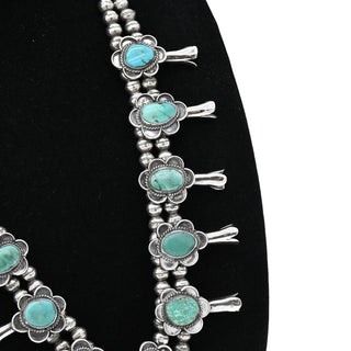 Vintage Navajo Style Squash Blossom Necklace