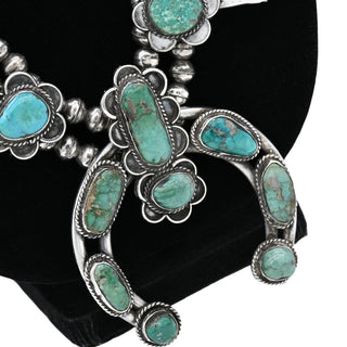 Vintage Navajo Style Squash Blossom Necklace