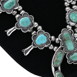 Vintage Navajo Style Squash Blossom Necklace