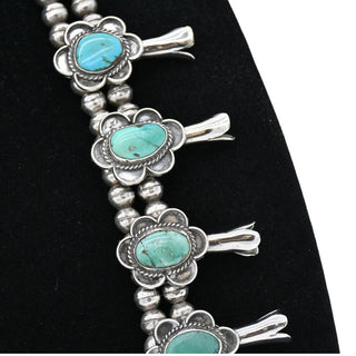 Vintage Navajo Style Squash Blossom Necklace
