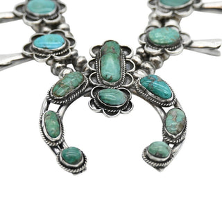 Vintage Navajo Style Squash Blossom Necklace