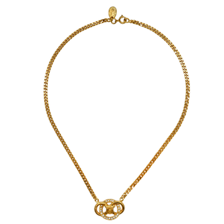 Interlocking Crystal Triomphe Pendant Necklace