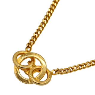 Interlocking Crystal Triomphe Pendant Necklace