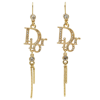 Crystal 'Dior' Drop Earrings