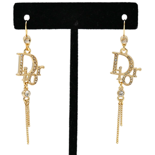 Crystal 'Dior' Drop Earrings