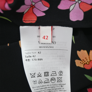 Multicolor Floral Print Silk Blouse
