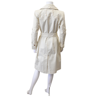 Floral Embroidered Trench Coat