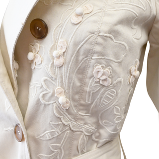 Floral Embroidered Trench Coat