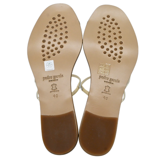 Swarovski Crystal Metallic Strappy Flat Sandals