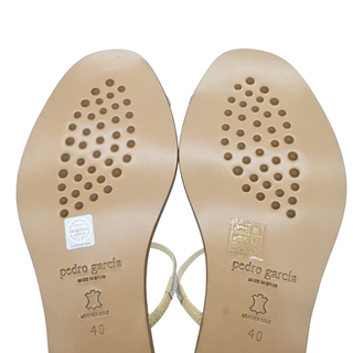 Swarovski Crystal Metallic Strappy Flat Sandals