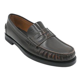 Dark Brown Leather Penny Loafers