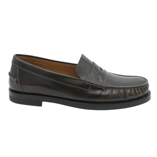 Dark Brown Leather Penny Loafers
