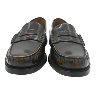 Dark Brown Leather Penny Loafers