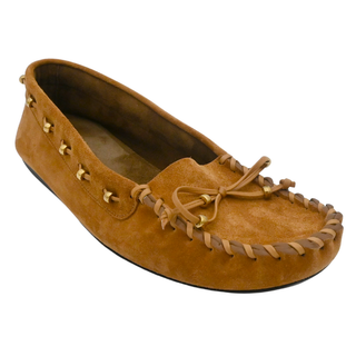 Milly Embellished Whipstitched Suede Loafers