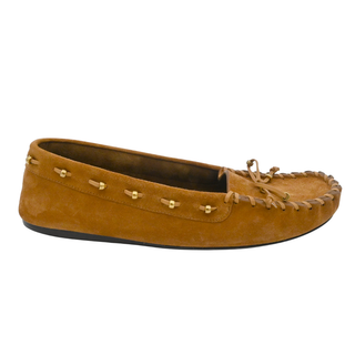 Milly Embellished Whipstitched Suede Loafers