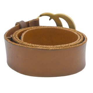 Marmont GG Distressed Brown Leather Belt