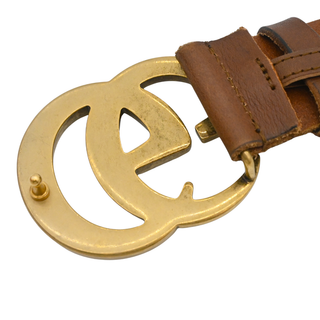 Marmont GG Distressed Brown Leather Belt
