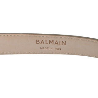 T Bar Ostrich-Embossed Leather Belt