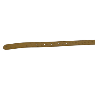 T Bar Ostrich-Embossed Leather Belt