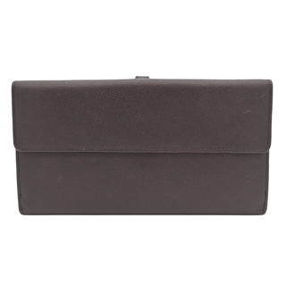 Dark Brown Leather CC Snap Continental Long Wallet