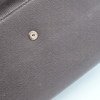 Dark Brown Leather CC Snap Continental Long Wallet