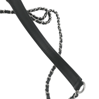 Black Patent Leather CC Chain Phone Holder
