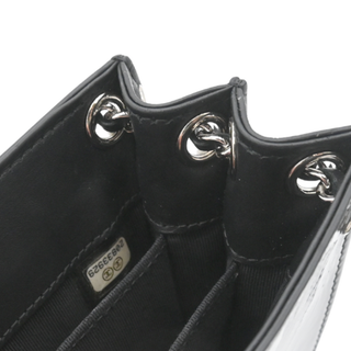 Black Patent Leather CC Chain Phone Holder