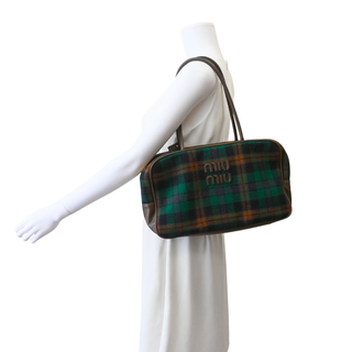 Beau Tartan Plaid Wool & Leather Top Handle Bag