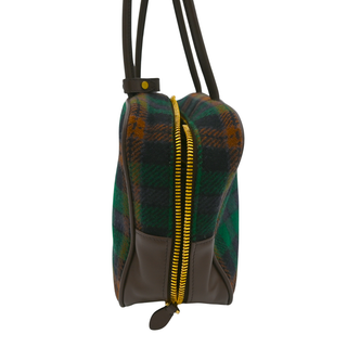 Beau Tartan Plaid Wool & Leather Top Handle Bag
