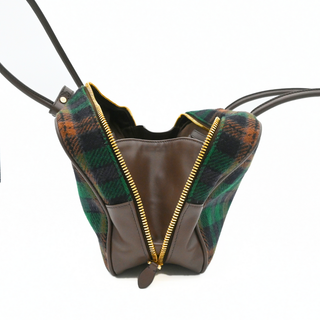 Beau Tartan Plaid Wool & Leather Top Handle Bag