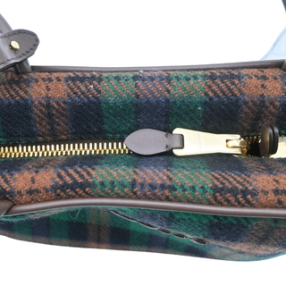 Beau Tartan Plaid Wool & Leather Top Handle Bag