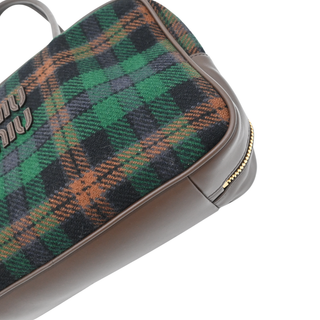 Beau Tartan Plaid Wool & Leather Top Handle Bag