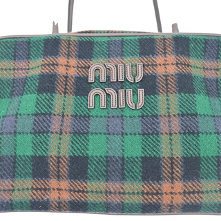 Beau Tartan Plaid Wool & Leather Top Handle Bag