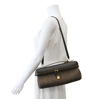 Extra Bag L27 Wish Cash Tweed Brown Leather Shoulder Crossbody Bag