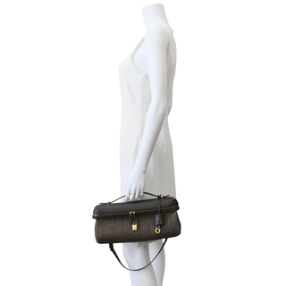 Extra Bag L27 Wish Cash Tweed Brown Leather Shoulder Crossbody Bag