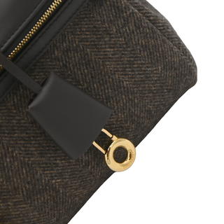 Extra Bag L27 Wish Cash Tweed Brown Leather Shoulder Crossbody Bag