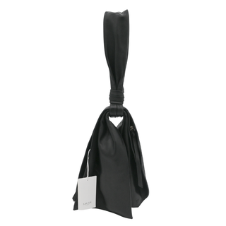 Mi_Miser Black Lamb Leather Knot Handle Bag