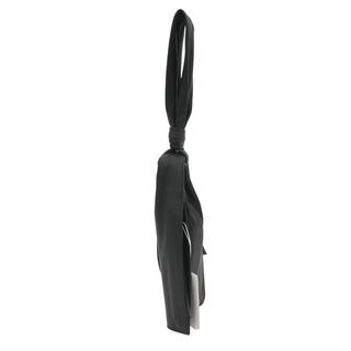 Mi_Miser Black Lamb Leather Knot Handle Bag