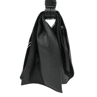 Mi_Miser Black Lamb Leather Knot Handle Bag
