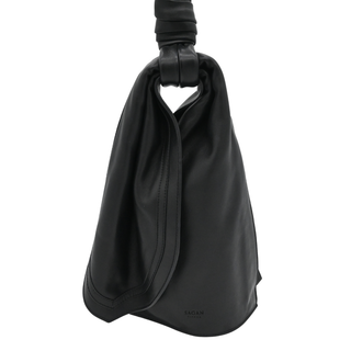 Mi_Miser Black Lamb Leather Knot Handle Bag