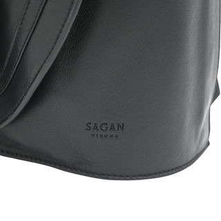 Mi_Miser Black Lamb Leather Knot Handle Bag
