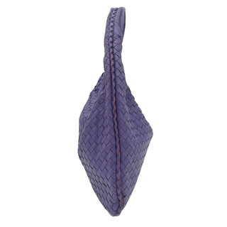 Intrecciato Purple Leather Hobo Bag
