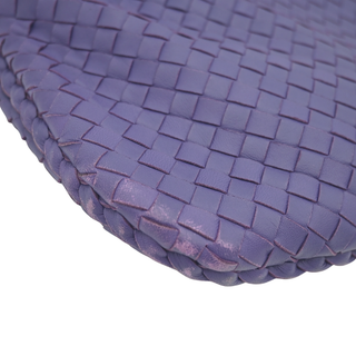 Intrecciato Purple Leather Hobo Bag